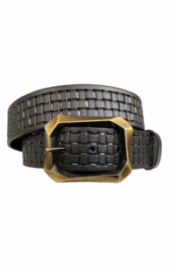 %100 Hakiki Deri, Efsane Gold Fırçalı Tokalı, Siyah Kadın Kot Kemeri 4 cm - Görsel 3