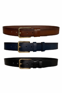 %100 Hakiki Deri 3'lü Set 4 cm Tek Parça Kadın Kot Kemeri Siyah, Lacivert, Kızıl Taba - Görsel 2