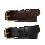 %100 Hakiki Deri 2'li Set 4 cm Tek Parça Kadın Kot Kemeri Siyah, Koyu Kahverengi