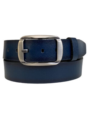 %100 Hakiki Deri, Efsane Füme Oval Tokalı; Lacivert Kemer 4 cm