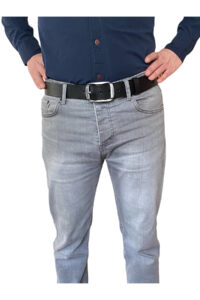 %100 Hakiki Deri, Efsane Füme Oval Tokalı; Siyah, Tosado 2'li Set Kemer 4 cm - Görsel 4