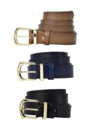 %100 Hakiki Deri 3'lü Set Siyah, Lacivert, kahverengi Kadın Kemeri, 3 cm - Görsel 6
