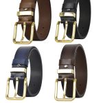 %100 Hakiki Deri Gold Tokalı, Metal Köprülü 4'lü Set Kadın Kot Kemeri, 4 cm