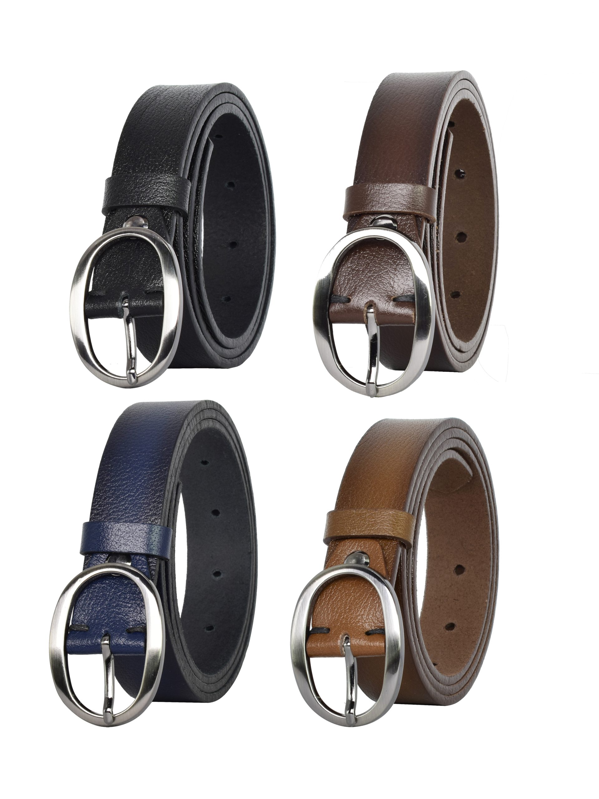 4lu-3cm-KDN-39-nik.ov-1.jpg %100 Hakiki Deri Mat Gümüş Oval Tokalı 4'lü set Kadın Kemeri, 3 cm - Görsel 1
