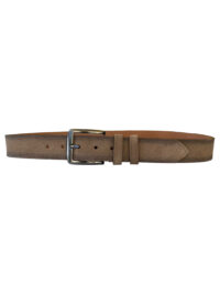 %100 Hakiki Deri Süet Vizon Rengi Kemer 4 cm - Görsel 4