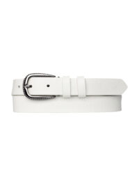 %100 Hakiki Deri Nikel Tokalı Süt Beyaz Ince Kadın Kemeri, 3 Cm=3cm-kdn-30 - Görsel 5