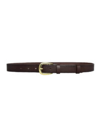 %100 Hakiki Deri, Gold Tokalı 3 Cm Koyu Kahverengi Kadın Kemeri; Elbise, Pantolon Kemeri=3cm-kdn-31 - Görsel 6