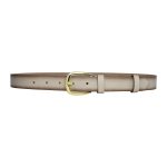 %100 Hakiki Deri, Gold Tokalı 3 Cm Vizon Kadın Kemeri; Elbise, Pantolon Kemeri=3cm-kdn-31