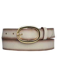 %100 Hakiki Deri, Gold Oval Tokalı 3 Cm Vizon Kadın Kemeri; Elbise, Pantolon Kemeri=3cm-kdn-36