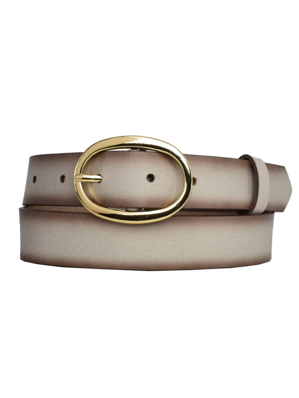 %100 Hakiki Deri, Gold Oval Tokalı 3 Cm Vizon Kadın Kemeri; Elbise, Pantolon Kemeri=3cm-kdn-36 - Görsel 4