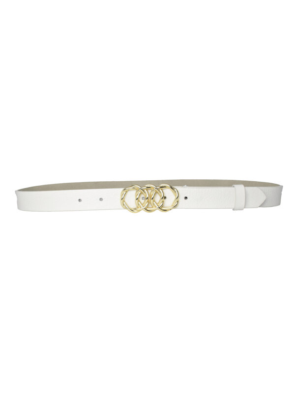 %100 Hakiki Deri, Gold Örgü Tokalı 3 Cm Süt Beyaz Kadın Kemeri; Elbise, Pantolon Kemeri=3cm-kdn-45 - Görsel 7