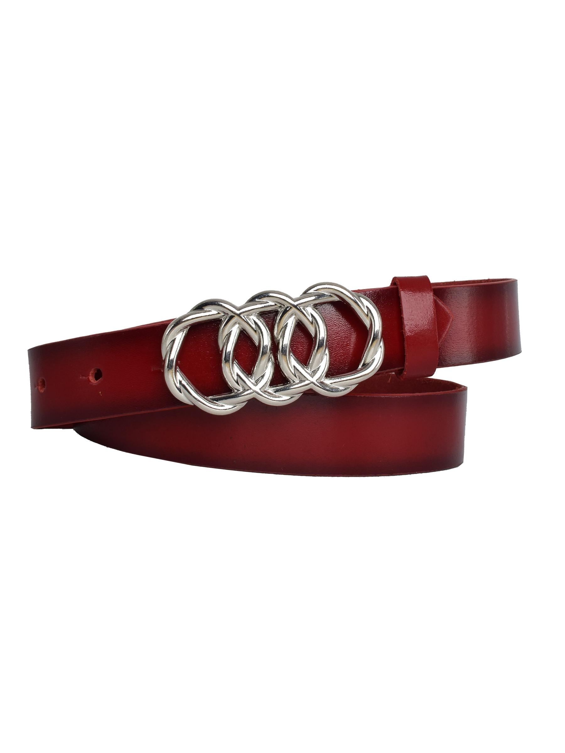 3cm-KDN-46-Kirmizi-1.jpg %100 Hakiki Deri, Gümüş Örgü Tokalı 3 cm Kırmızı Kadın Kemeri; Elbise, Pantolon Kemeri - Görsel 1