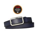 %100 Hakiki Deri, Gümüş Tokalı Lacivert 3 cm Kadın Kemeri, Pantolon Kemeri, Şort Kemeri 3cmkdn50