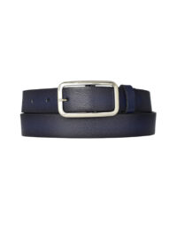 %100 Hakiki Deri, Gümüş Tokalı Lacivert 3 cm Kadın Kemeri, Pantolon Kemeri, Şort Kemeri 3cmkdn50 - Görsel 5