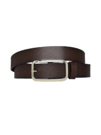 %100 Hakiki Deri, Gümüş Tokalı Koyu Kahverengi 3 cm Kadın Kemeri, Pantolon Kemeri, 3cmkdn50 - Görsel 3