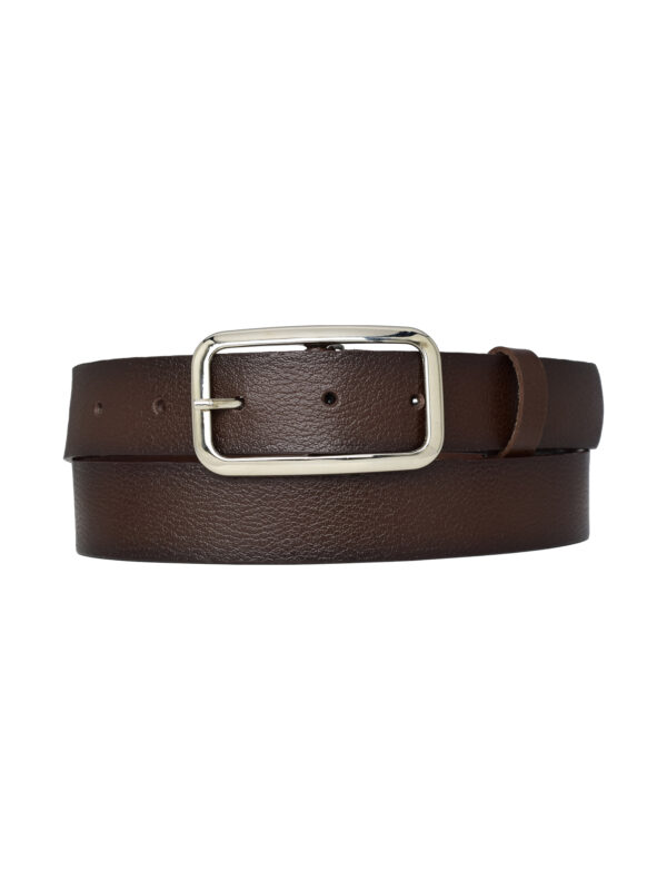 %100 Hakiki Deri, Gümüş Tokalı Koyu Kahverengi 3 cm Kadın Kemeri, Pantolon Kemeri, 3cmkdn50 - Görsel 5