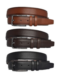 %100 Hakiki Deri, 3'lü Set Siyah, Kızıl Taba, Koyu Kahve Dikişli Kumaş Pant. Kemeri 3.5 Cm_noktalı - Görsel 3