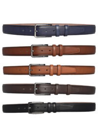 %100 Hakiki Deri, 5'li Mükemmel Set, Nokta Baskılı Kumaş Pantolon Kemeri 3.5 Cm_noktalı - Görsel 4