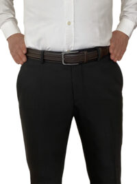 %100 Hakiki Deri, 3'lü Set Siyah, Koyu Kahve, Açık Taba, Örgü Baskılı Kumaş Pant. Kemeri 3.5 Cm_örgü - Görsel 5