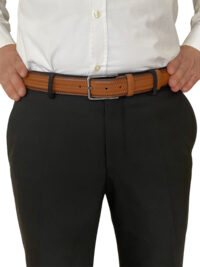 %100 Hakiki Deri, 3'lü Set Siyah, Koyu Kahve, Açık Taba, Örgü Baskılı Kumaş Pant. Kemeri 3.5 Cm_örgü - Görsel 6