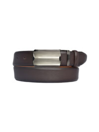 %100 Hakiki Deri, KAPAKLI TOKALI, Koyu Kahverengi Klasik, Kumaş Pant. Kemeri 3.5 Cm_alt_ciz_koka_düz - Görsel 6
