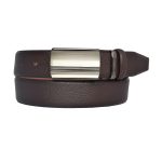 %100 Hakiki Deri, KAPAKLI TOKALI, Koyu Kahverengi Klasik, Kumaş Pant. Kemeri 3.5 Cm_alt_ciz_koka_flo