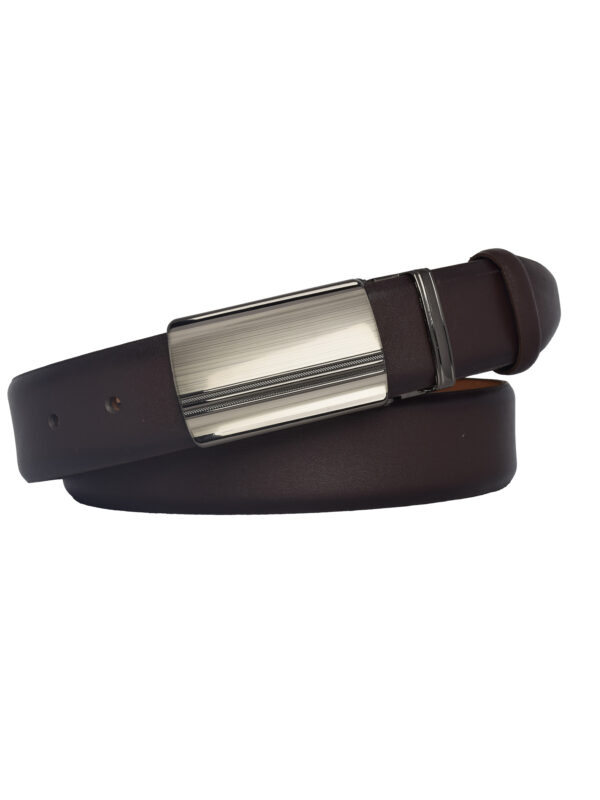 %100 Hakiki Deri, KAPAKLI TOKALI, Koyu Kahverengi Klasik, Kumaş Pantolon Kemeri 3.5 Cm_altcizkokadüz - Görsel 6