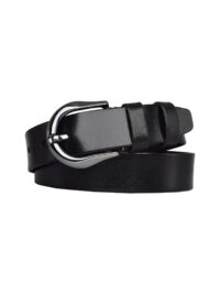 %100 Hakiki Deri, Siyah Nikel Tokalı 4 cm Siyah Kadın Kemeri; Kot, Spor Kemer