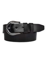 %100 Hakiki Deri, Siyah Nikel Tokalı 4 cm Siyah Kadın Kemeri; Kot, Spor Kemer - Görsel 4