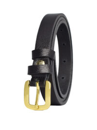 %100 Hakiki Deri, Gold Tokalı çok ince 1.8 cm Siyah Kadın Kemeri; Elbise, Pantolon Kemeri