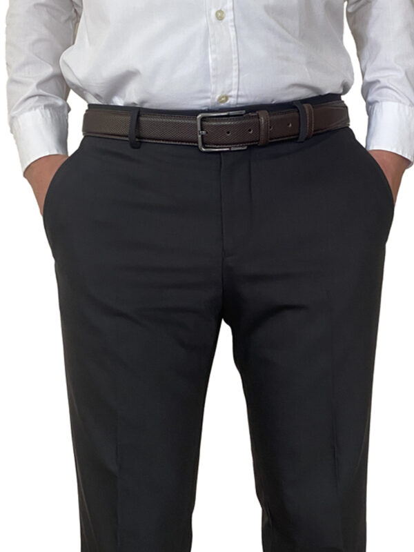 %100 Hakiki Deri, 3'lü Set Siyah, Kızıl Taba, Koyu Kahve Dikişli Kumaş Pant. Kemeri 3.5 Cm_noktalı - Görsel 5