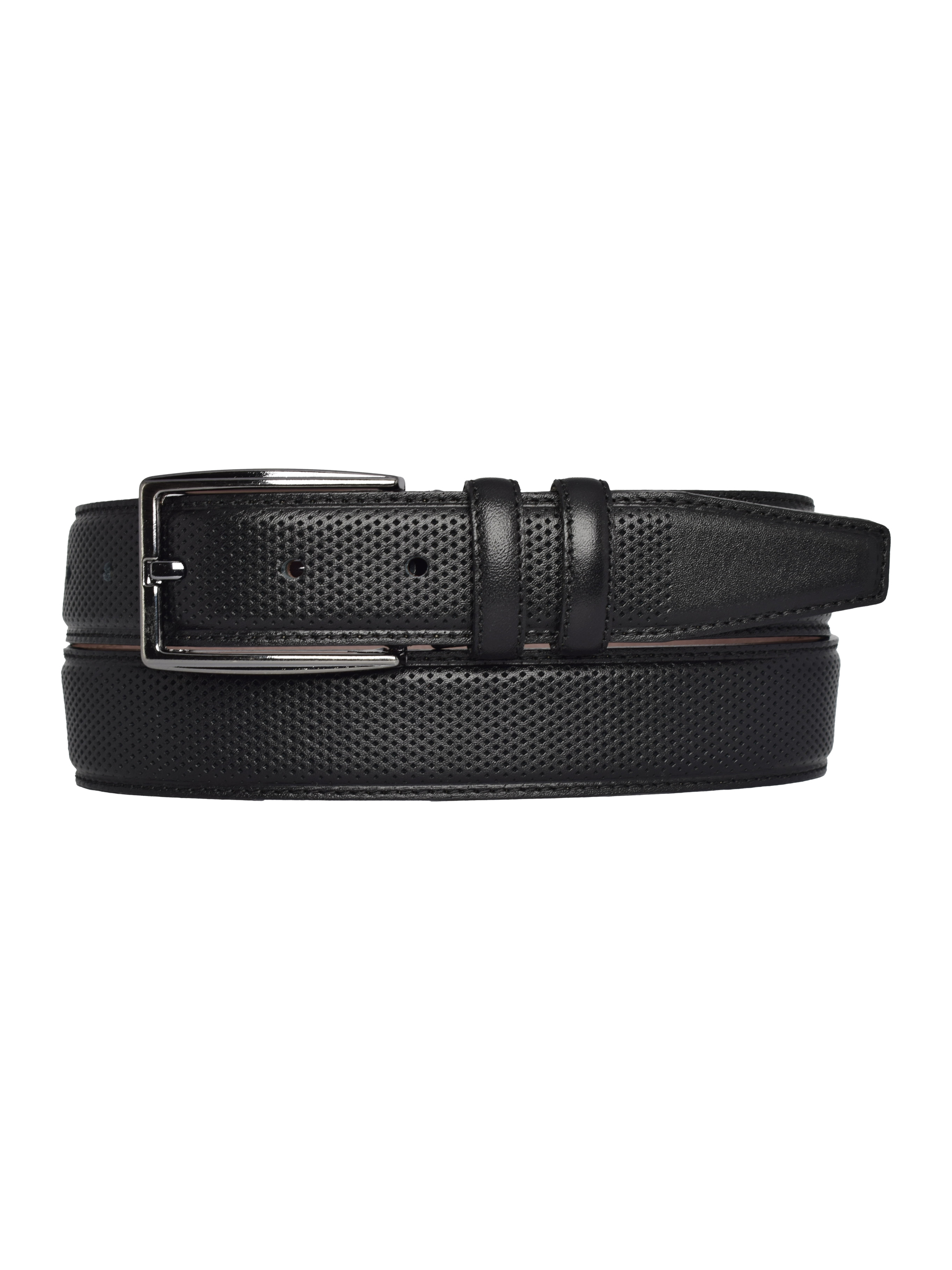 nok.dksli_.Siyah-1.jpg %100 Hakiki Deri, Siyah Dikişli Klasik, Kumaş Pantolon Kemeri 3.5 Cm_Dikisli.Noktalı - Görsel 1