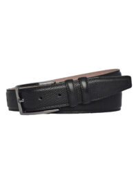 %100 Hakiki Deri, Siyah Dikişli Klasik, Kumaş Pantolon Kemeri 3.5 Cm_Dikisli.Noktalı - Görsel 5
