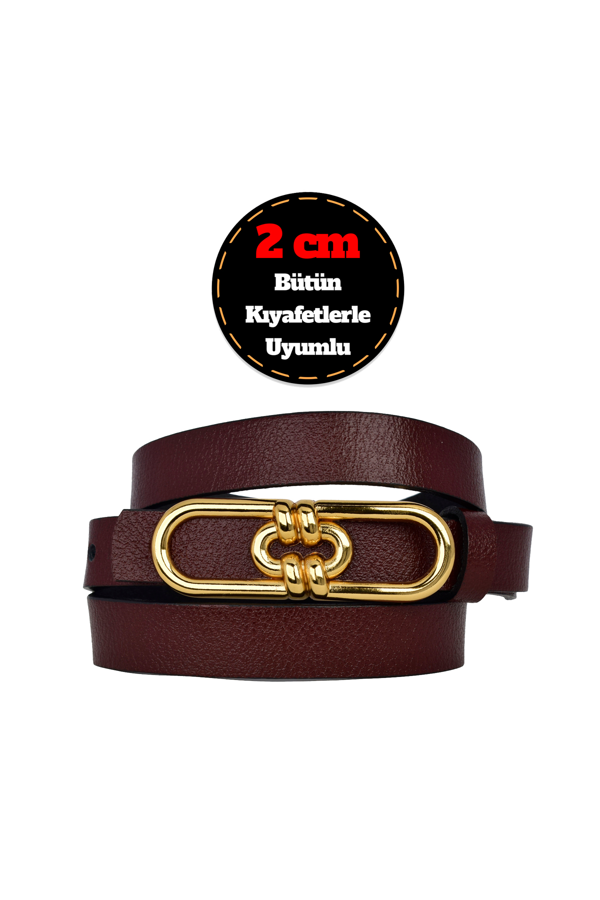 1_org_zoom-1036.jpg %100 Hakiki Deri, Gold Renk Tokalı İnce 2 cm Bordo Kadın Elbise, Pantolon Kemeri; uzun.zincir - Görsel 1