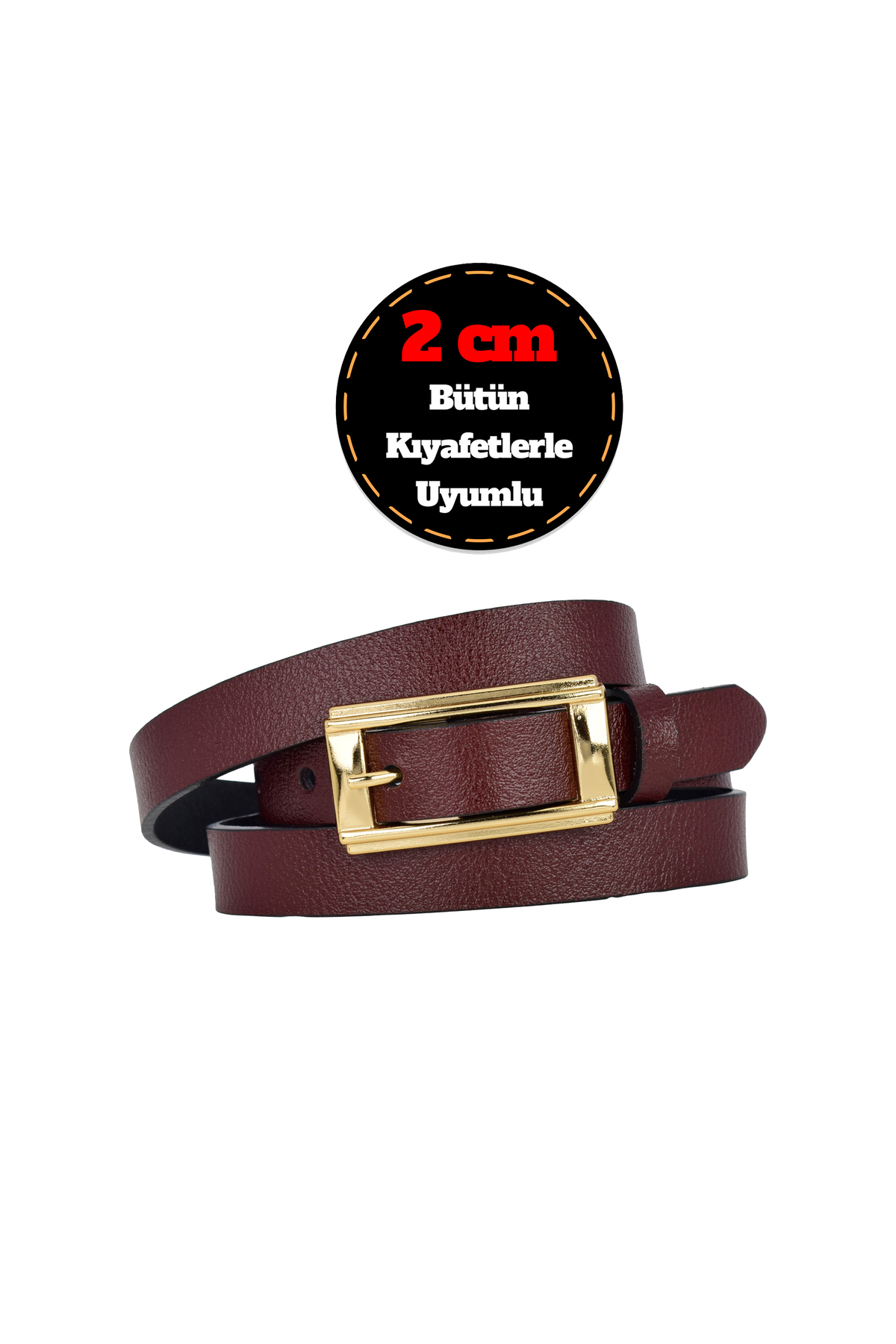 1_org_zoom-1110.jpg %100 Hakiki Deri Gold Renk Dikdörtgen Tokalı Bordo Kadın Kemeri 2cm Bütün Kıyafetlere Uyar_yeni.dik - Görsel 1