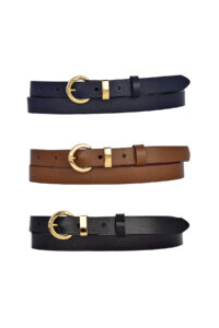 %100 Hakiki Deri 3'lü Set Gold Renk Takım Tokalı 2cm Kadın Kemeri Siyah, Laci, Kahverengi_kilt_gOLD - Görsel 2