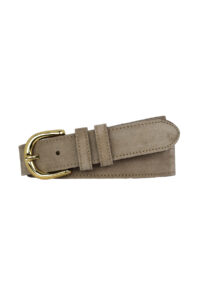 %100 Hakiki Deri, Gold Tokalı 4 Cm Süet Açık Sütlü Kahve Kadın Kemeri; Kot, Spor Kemer=26.açkSt.kave - Görsel 2