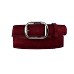 %100 Hakiki Deri, Nikel Tokalı 4 Cm Bordo Süet Kadın Kemeri; Kot, Spor Kemer=süet.23.Bordo