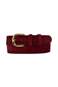 %100 Hakiki Deri, Gold Tokalı 4 Cm Bordo Süet Kadın Kemeri; Kot, Spor Kemer=süet.26.Bordo