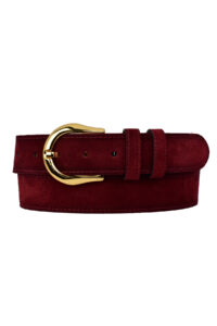 %100 Hakiki Deri, gold tokalı 4 Cm Bordo Süet Kadın Kemeri; Kot, Spor Kemer=süet.70.Bordo
