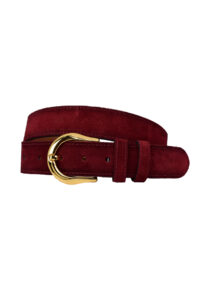 %100 Hakiki Deri, gold tokalı 4 Cm Bordo Süet Kadın Kemeri; Kot, Spor Kemer=süet.70.Bordo - Görsel 6