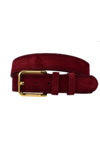%100 Hakiki Deri, Gold Tokalı 4 Cm Bordo Süet Kadın Kemeri; Kot, Spor Kemer=süet.76.Bordo - Görsel 6