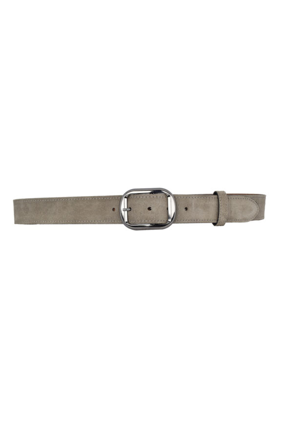 %100 Hakiki Deri, Nikel Tokalı 4 Cm Gri Süet Kadın Kemeri; Kot, Spor Kemer=süet.23.GRİ - Görsel 2