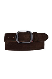 %100 Hakiki Deri, Nikel Tokalı 4 Cm Süet Koyu Kahverengi Kadın Kemeri; Kot, Spor Kemer=süet.23.KoKa