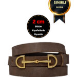 %100 Hakiki Yumuşak Nubuk Deri, 2 cm Nubuk Kahve Kadın Kemeri; Elbise, Pantolon Kemeri D&Dgold