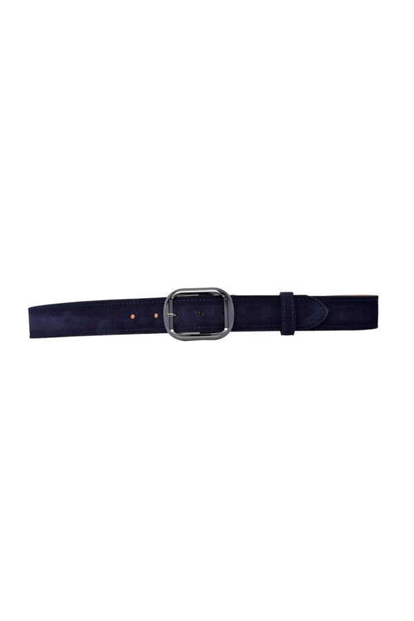 %100 Hakiki Deri, Nikel Tokalı 4 Cm Süet Lacivert Kadın Kemeri; Kot, Spor Kemer=süet.23.Lacivert - Görsel 6