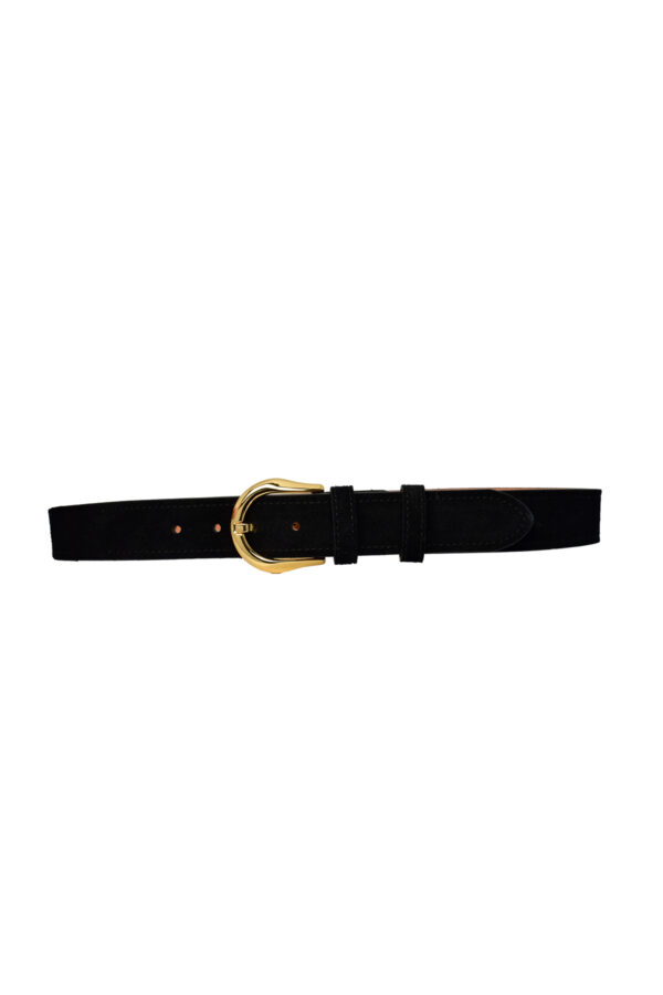 %100 Hakiki Deri, gold renk tokalı 4 Cm Süet Siyah Kadın Kemeri; Kot, Spor Kemer=süet.70.siyah - Görsel 8