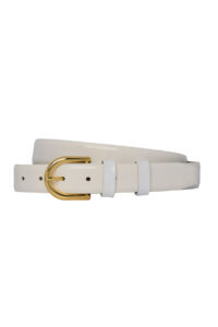 %100 Hakiki Deri, 3 Cm Beyaz Rugan Klasik Kadın Kemeri, Business, İş Kadını, Kumaş, Takım Kemeri-r22 - Görsel 3