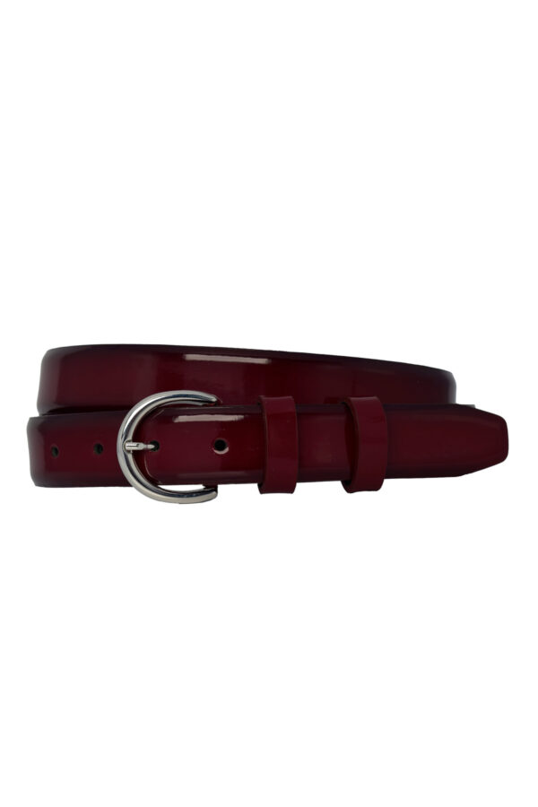 %100 Hakiki Deri, 3 Cm Bordo Rugan Klasik Kadın Kemeri, Business, İş Kadını, Kumaş, Takım Kemeri-r01 - Görsel 3