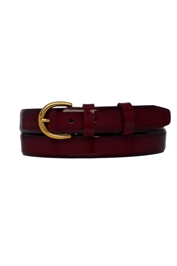 %100 Hakiki Deri, 3 Cm Bordo Rugan Klasik Kadın Kemeri, Business, İş Kadını, Kumaş, Takım Kemeri-r02 - Görsel 2